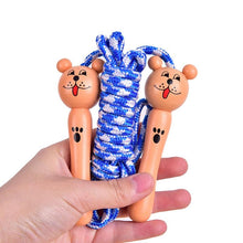 Load image into Gallery viewer, 5 Styles Kids Jump Ropes Wood Handle Sport Bodybuilding Fitness Lovely Skipping Ropes Wood Handle Children Adjustable Cotton Skipping Rope With Wooden Handle For Boys And Girls
