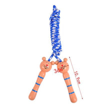 Load image into Gallery viewer, 5 Styles Kids Jump Ropes Wood Handle Sport Bodybuilding Fitness Lovely Skipping Ropes Wood Handle Children Adjustable Cotton Skipping Rope With Wooden Handle For Boys And Girls
