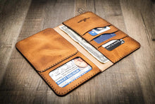 Load image into Gallery viewer, Badge Long Wallet - Saddle Tan
