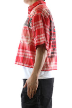 Load image into Gallery viewer, New Liade Washed Flannel Crop Top Button Down Shirt

