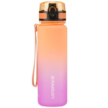 Load image into Gallery viewer, 500/1000ml Sport Water Bottle BPA Free With Bounce Lid Time Marker Leak-proof Frosted Plastic Cup for Outdoor Fitness Gym  Motivational Sports Water Bottle with Time Marker Leakproof Drinking Bottle for Fitness Gym Outdoor Cycling Running Hiking
