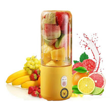 Load image into Gallery viewer, 500Ml Portable Blender 6 Blades Usb Rechargeable Fresh Fruit Juice Mixer Electric Shake Cup Cute Blender Smoothie Ice Crush Cup Electric Juicer Machines Stainless Steel Blade for Smoothies Lemon Orange Lime Fruit USB Rechargeable Mixer

