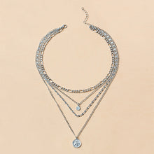 Load image into Gallery viewer, Chunky Gold Necklace Chunky Charm Necklace For Women Layered Gold Necklace For Women Silver Coin Necklace Jewelry Gifts For Women
