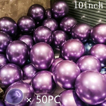 Load image into Gallery viewer, 50/15pcs 10inch Gold Silver Black Metal Latex Confetti Balloons For Wedding Decorations  Birthday Party Decorations Bridal Showers Baby Showers
