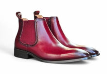 Load image into Gallery viewer, Burnished Calfskin Slip-On Boot Red
