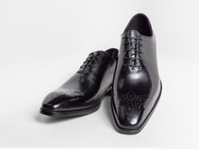 Load image into Gallery viewer, Burnished Calfskin Lace-Up Oxford Black
