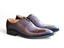 Load image into Gallery viewer, Burnished Calfskin Lace-Up Oxford Chestnut

