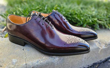 Load image into Gallery viewer, Burnished Calfskin Lace-Up Oxford Chestnut
