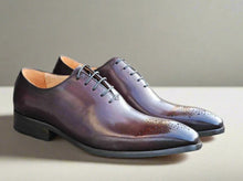 Load image into Gallery viewer, Burnished Calfskin Lace-Up Oxford Chestnut
