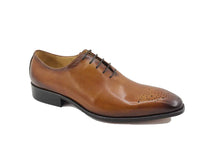 Load image into Gallery viewer, Burnished Calfskin Lace-Up Oxford Cognac
