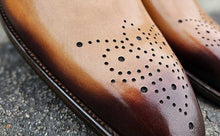 Load image into Gallery viewer, Burnished Calfskin Lace-Up Oxford Cognac
