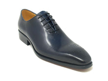 Load image into Gallery viewer, Burnished Calfskin Lace-Up Oxford Navy

