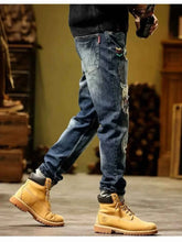 Load image into Gallery viewer, Men's Full Size Distressed Wash Slim Fit Jeans Plus Size

