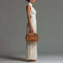 Load image into Gallery viewer, Pleated Wide-Leg Jumpsuit for Women – Sleeveless High-Waist Minimalist Long Jumpsuit
