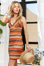 Load image into Gallery viewer, New Summer Contrast Striped V-Neck Mini Dress For Women – Trendy, Bold, Eye-Catching, Boho, Modern Chic &amp; Fashionable

