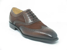 Load image into Gallery viewer, Calfskin &amp; Suede Wingtip Oxford Chestnut
