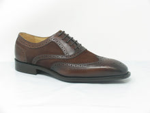 Load image into Gallery viewer, Calfskin &amp; Suede Wingtip Oxford Chestnut
