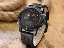 Load image into Gallery viewer, Men's Multifunction Digital Analog Waterproof Watch With Alarm And Automatic Time Zones Unique Design Excellent Gift
