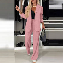 Load image into Gallery viewer, Casual Printed Suit Set for Women – Geometric Long Sleeve Two Piece Outfit
