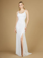 Load image into Gallery viewer, Bridal Beaded Gown with Slit

