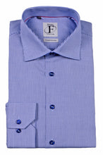 Load image into Gallery viewer, Made in Italy Dress Shirts// Blue Micro Check - contemporary fit
