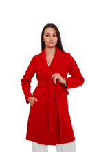 Load image into Gallery viewer, Lafayette Cashmere Blend Overcoat in Ruby
