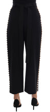 Load image into Gallery viewer, Dolce &amp; Gabbana Black Wool Stretch Crystal Pants
