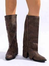 Load image into Gallery viewer, Trendy Black Leather Boots With Zipper
