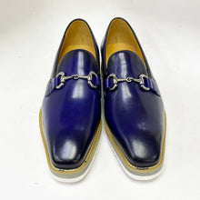 Load image into Gallery viewer, Calfskin Slip-On Horsebit Loafer Blue
