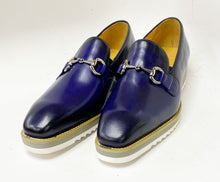 Load image into Gallery viewer, Calfskin Slip-On Horsebit Loafer Blue
