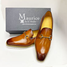 Load image into Gallery viewer, Calfskin Slip-On Horsebit Loafer Cognac

