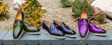 Load image into Gallery viewer, Calfskin Slip-On Horsebit Loafer Olive
