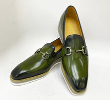 Load image into Gallery viewer, Calfskin Slip-On Horsebit Loafer Olive
