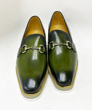 Load image into Gallery viewer, Calfskin Slip-On Horsebit Loafer Olive
