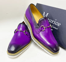 Load image into Gallery viewer, Calfskin Slip-On Horsebit Loafer Purple

