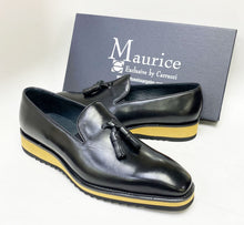 Load image into Gallery viewer, Calfskin Slip-On Tasseled Loafer Black
