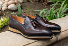 Load image into Gallery viewer, Calfskin Slip-On Tasseled Loafer Chestnut
