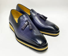 Load image into Gallery viewer, Calfskin Slip-On Tasseled Loafer Grey
