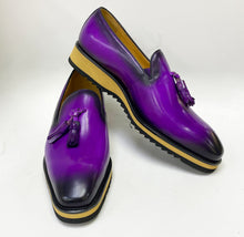Load image into Gallery viewer, Calfskin Slip-On Tasseled Loafer Purple
