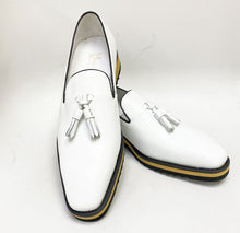 Load image into Gallery viewer, Calfskin Slip-On Tasseled Loafer White
