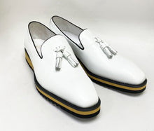 Load image into Gallery viewer, Calfskin Slip-On Tasseled Loafer White
