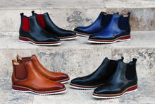 Load image into Gallery viewer, Burnished Calfskin Slip-On Boot Black
