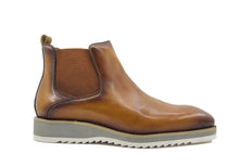 Load image into Gallery viewer, Burnished Calfskin Slip-On Boot Cognac

