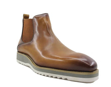 Load image into Gallery viewer, Burnished Calfskin Slip-On Boot Cognac

