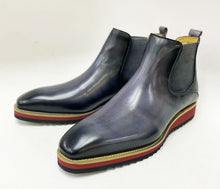 Load image into Gallery viewer, Burnished Calfskin Slip-On Boot Grey

