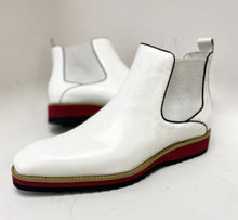 Load image into Gallery viewer, Burnished Calfskin Slip-On Boot White
