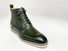 Load image into Gallery viewer, Burnished Calfskin Lace-Up Boot Hunter Green
