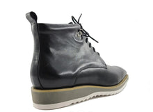 Load image into Gallery viewer, Burnished Calfskin Lace-Up Boot Grey

