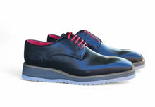 Load image into Gallery viewer, Burnished Calfskin Lace-Up Shoe Black
