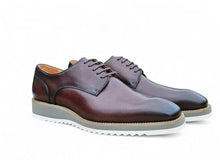 Load image into Gallery viewer, Burnished Calfskin Lace-Up Shoe Chestnut
